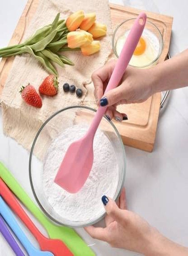 STAGER Non-Stick Silicone Spatula Reusable Kitchen for Cooking Multicolor Spatula Pastry for Cake Mixer, Cooking, Baking and Glazing, Dishwasher Safe, Multipurpose Spatula (Pack of 2). - Image 5